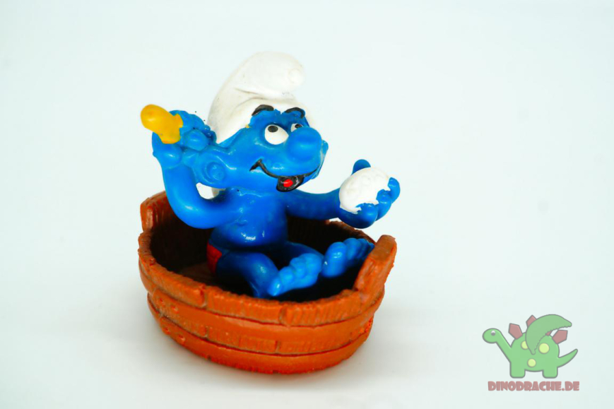 Schleich Schlumpf in der Badewanne